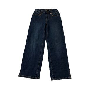 Judy Blue Jeans 25 Blue High Waist Crop Straight Leg Dark Denim‎ Stretch 1/25